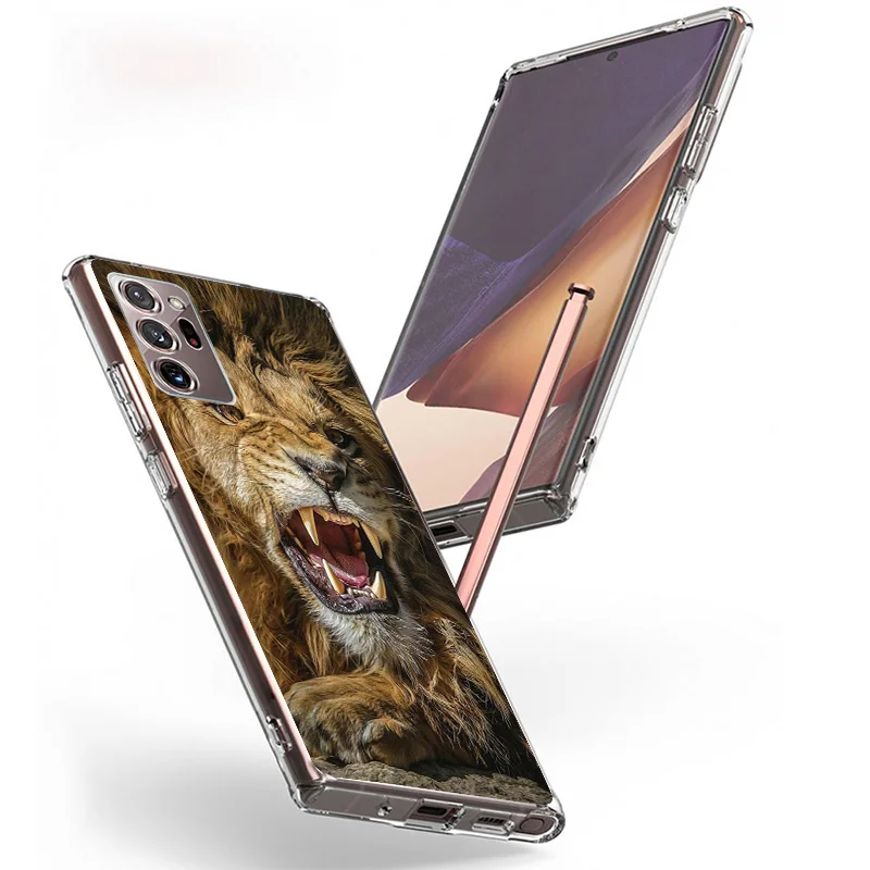 Lion Alpha Male Cub Phnoe Case for Samsung Galaxy S23 S24 Ultra S22 Plus S21 S20 FE S10E S10 S9 S8 + Unique Cover Coque