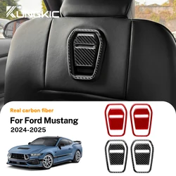 Real Soft Carbon Fiber For Ford Mustang GT Dark Horse EcoBoost 2024 2025 2026 LHD RHD Car Seat Handle Decor Trim Sticker