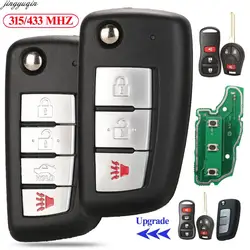 Jingyuqin Modified Flip Remote Car Key 315/433MHZ ID46 For Nissan March X-trail Qashqai Altima Maxima Genesis Sentra Versa Tiida