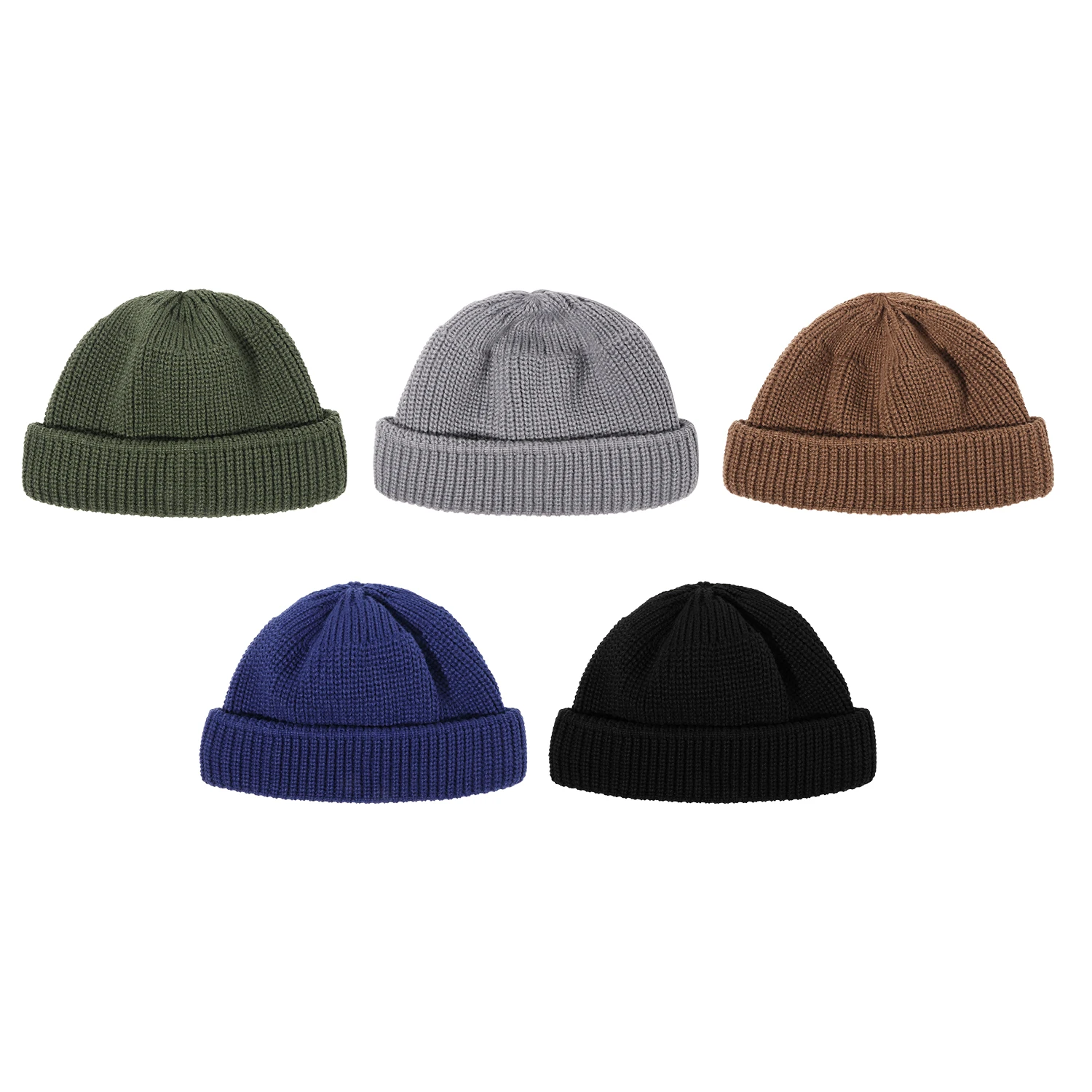 Clape Retro Fisherman Beanie Hats Men Women's Skullies Beanies Winter Docker Hats Soft Warm Knit Hat Watch Hat Bonnet Acrylic