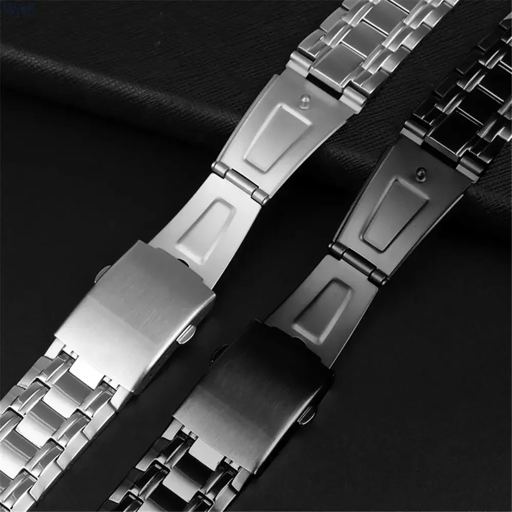 Solid Stainless Steel Watch Strap for Casio EDIFICE EFR-539 5345 Wrist Band Men Matte Metal Replacement Bracelet Accessories