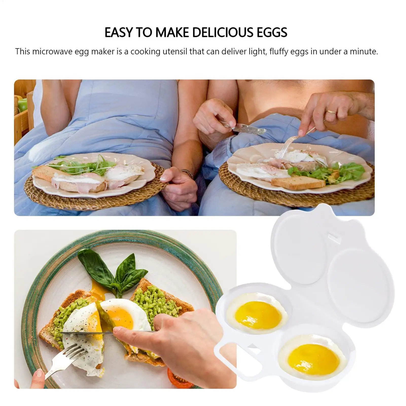 1pcs Microwave Cooking Eggs Steamer Food Grades Convenient Kitchen Cooking Mold Egg Poacher Kitchen Gadgets Fried Egg Tool