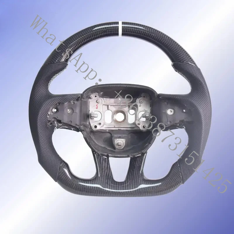 

ForGlassy Carbon Fiber Steering Wheel Challenger SRT Hellcat Demon 392 Hemi R/Scat Pack Durango