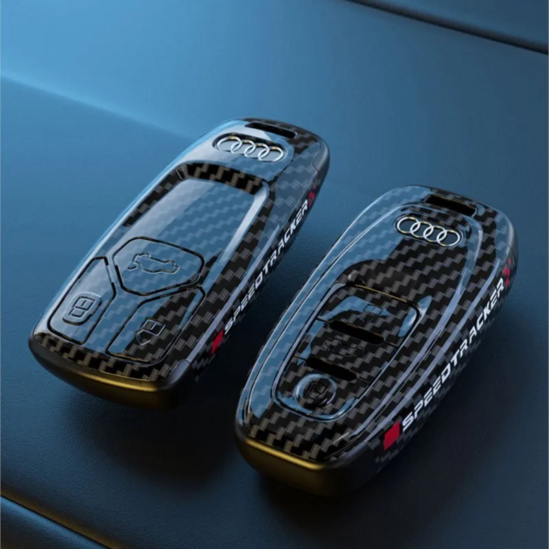 ABS Carbon Fiber Car Key Case Cover For Audi A1 A3 8P A4 B9 A5 A6 C7 8S 8W A7 A8 Q3 Q5 Q7 4M S4 S5 S6 S7 S8 RS3 RS6 SQ5 TTS TFSI