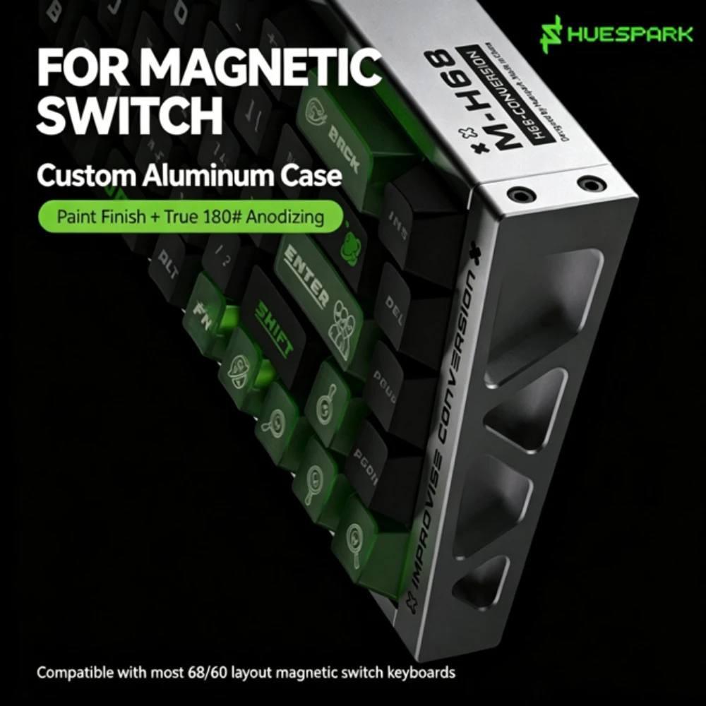 For Wooting Magnetic Switch CNC Aluminum Case Kit Anodizing Durable Replaceable Joint with Ribbon for GH60 AKT68 Ace68 Keyboard