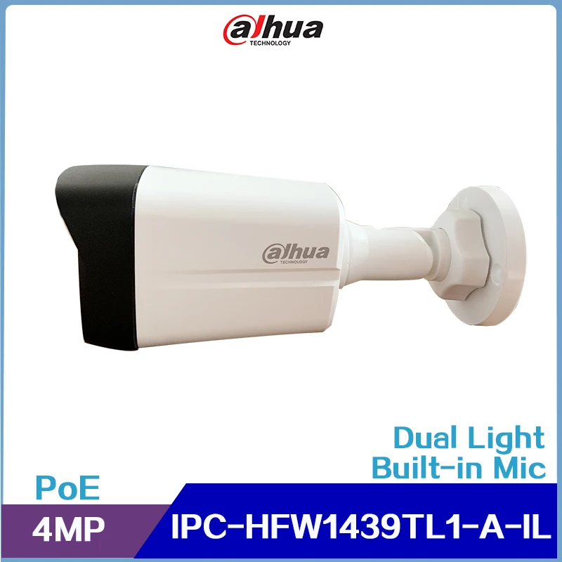 IPC-HFW1439TL1-A-IL Dahua 4MP Entry Smart Dual Light Fixed-focal Bullet Network Camera