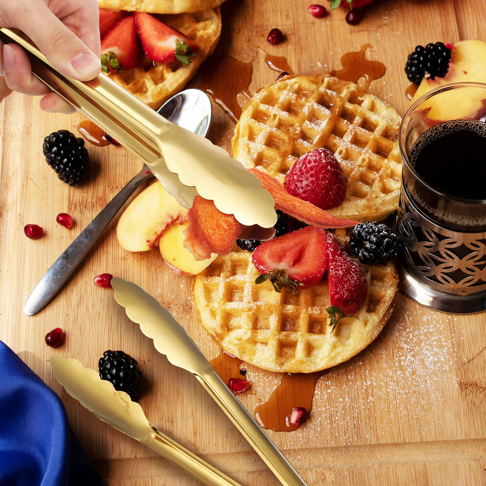 

4Pcs Stainless Steel Serving Tongs Polished Kitchen Utensils Food Grip Bbq Barbecue Grill Tools Salad Servers Salad Tongs