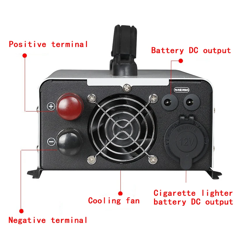 Imagem -05 - Onda Senoidal Pura Inversor 12v 220v 3100w Poder 12v72v Conversor Carro Solar Multifuncional Inversores Off Grid Portátil Handheld