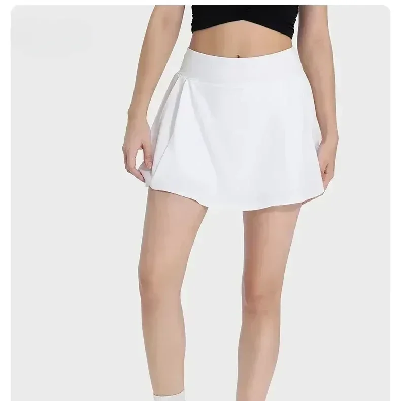 

Lemon Lightweight Court Rival High-Rise Tennis Skirt Smooth Feel Four-way Stretch Golf Running Shorts Built-in Shorts With Pocke