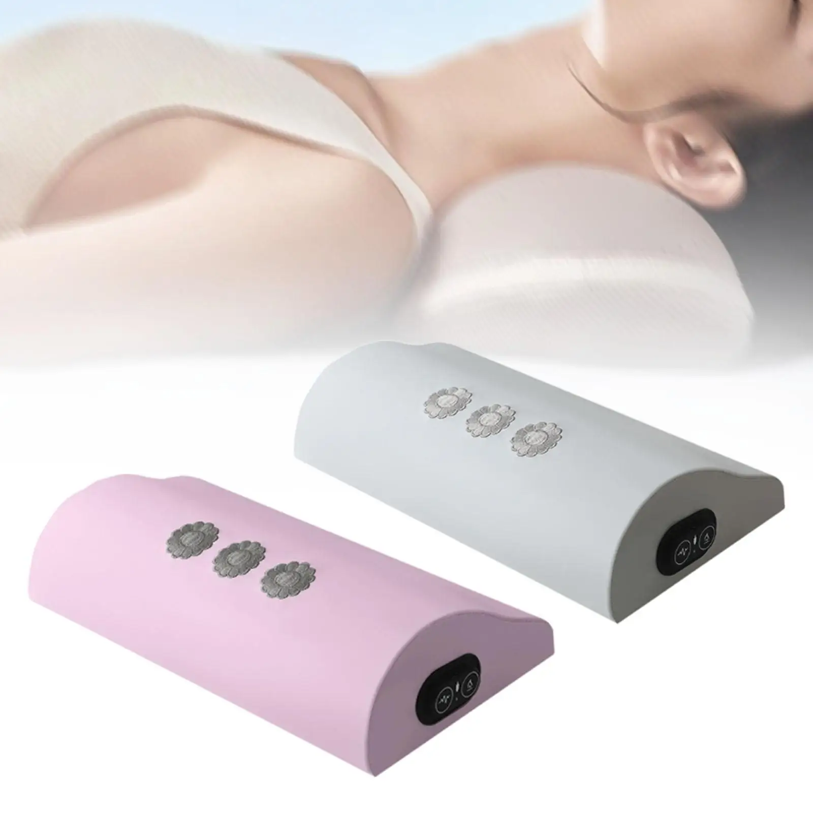 Back Neck Massager with Heating USB Charging Multiple Modes Versatile Massage Pillow for Legs Back Foot Body Muscle Camping