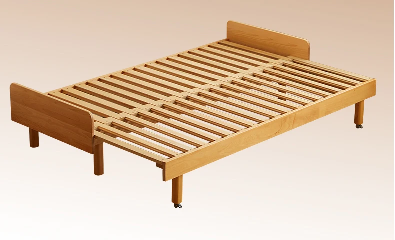 أريكة سرير من الخشب الصلب قابلة للطي سرير قابل للسحب لغرفة المعيشة المنزلية شقة صغيرة مزدوجة الأغراض إطار أريكة سرير جديد قابل للسحب مخصص