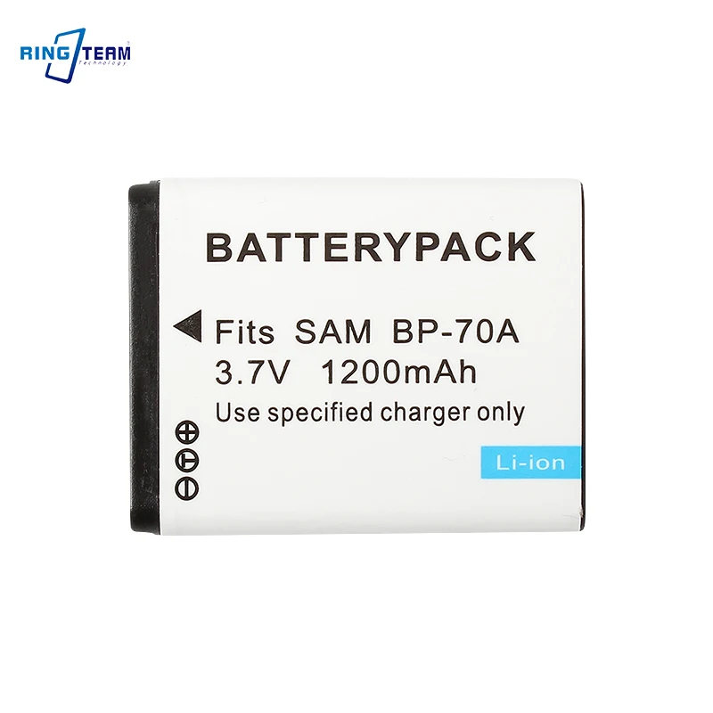 BP-70A 3.7 فولت 1200 مللي أمبير بطارية مناسبة لكاميرات سامسونج ES65 ES70 ES75 ES80 PL80 PL90 PL110 PL20 PL120 PL170