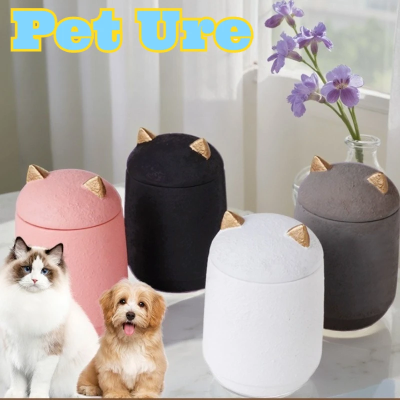 

Pet Urn Casket Puppy Kitten Cremation Ashes Angel Pets Resting Place Memorial Keepsake Ceramic Container Engraving Dampproof
