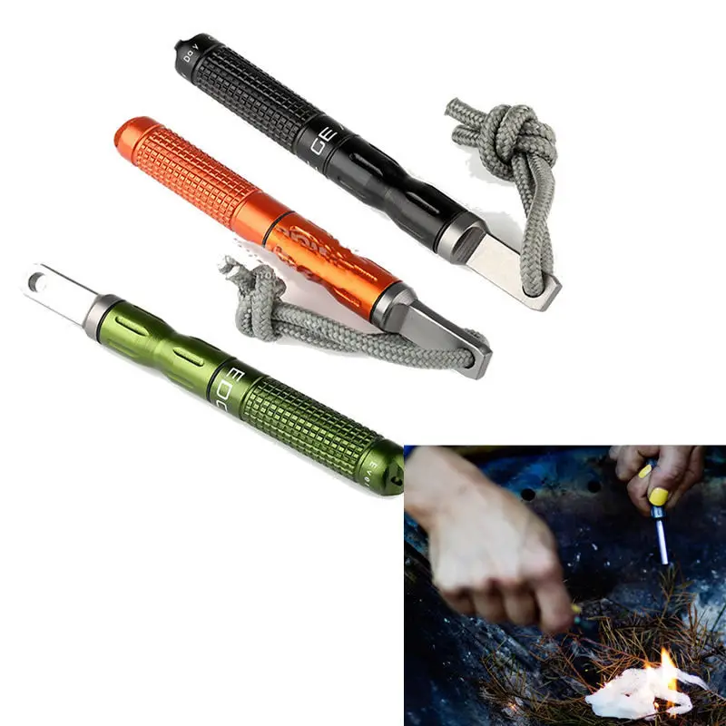 

Multi - Functional Flint Emergency Fire Starter Outdoor Survival Waterproof Lighters for Camping Cigarette Accessories Tool