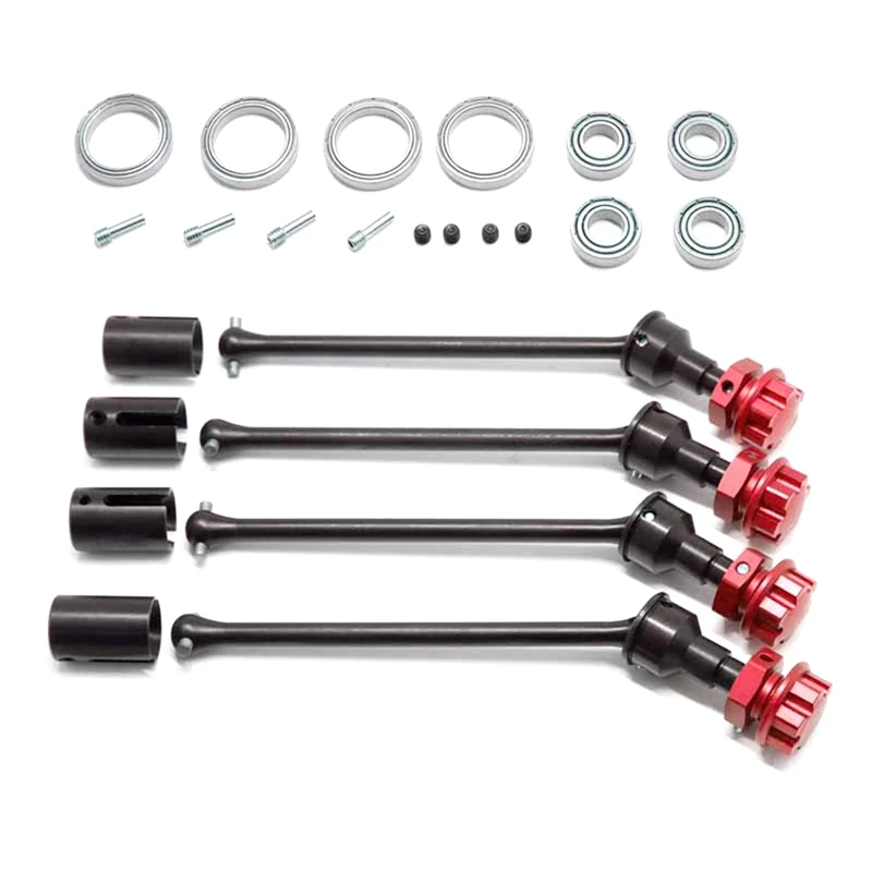 4Pcs 8996X Steel Extended Drive Shaft CVD With Splined Wheel Hex For 1/10 Traxxas MAXX Widemaxx RC Car Parts