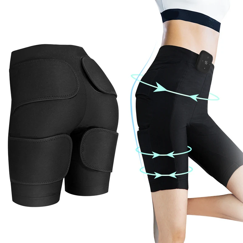 High Waist Shorts Yoga Pants with EMS Muscle Stimulator Buttock Ultimate EMS Stimulator