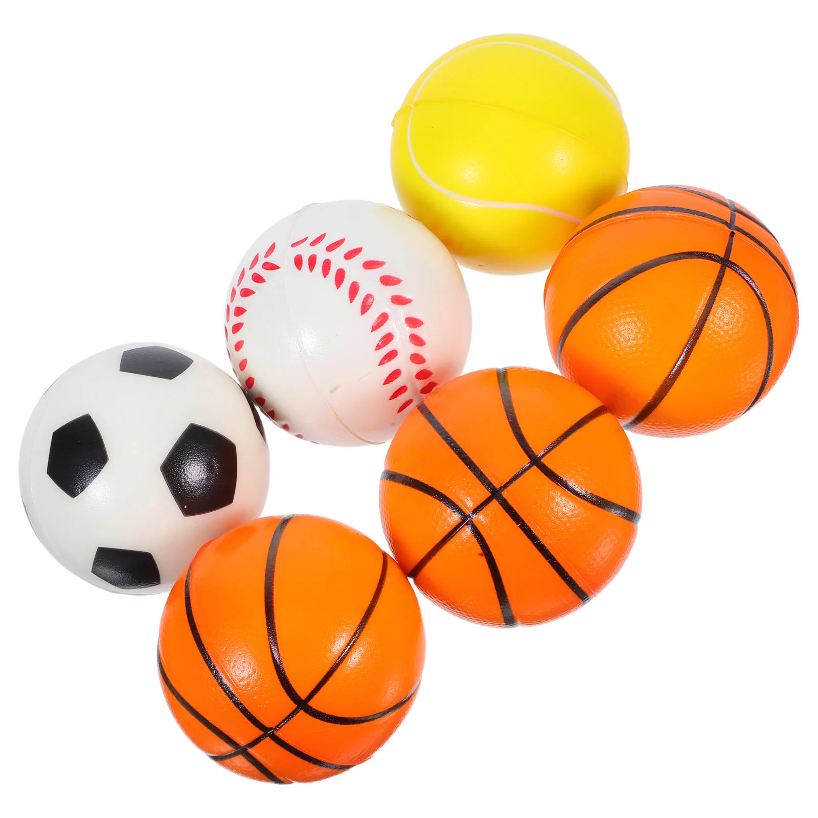 

6pcs Elastic Handballs Soft Bouncing Balls for Kids Outdoor Playground Fun Mini Size Safe Toys bounce ball youth soccer