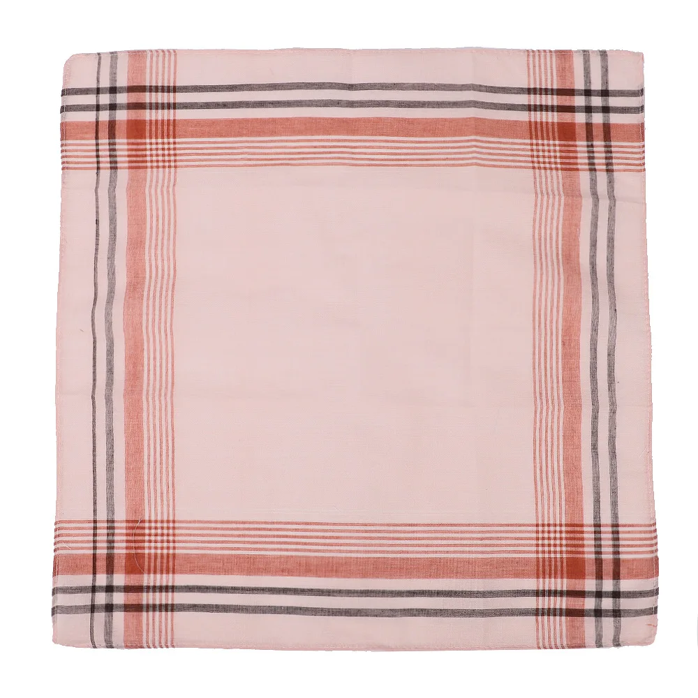 Pañuelo a rayas a cuadros de colores mezclados para hombre, toalla de bolsillo de algodón y poliéster, clásico nostálgico antiguo, 36x36cm, 6 uds.