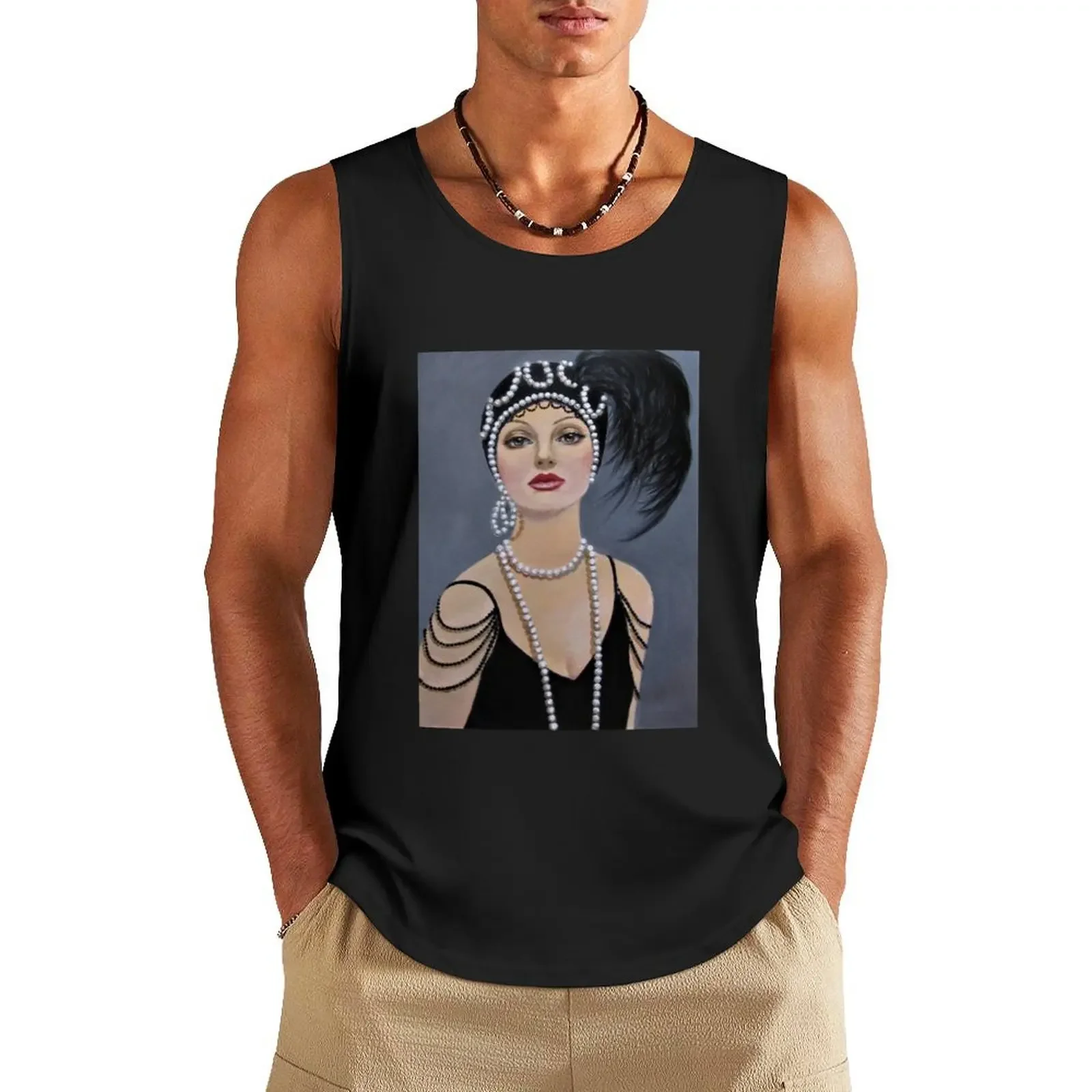 Dressed up for the evening Tank Top clothing men Men's t-shirt Men's clothes luxury style basketball