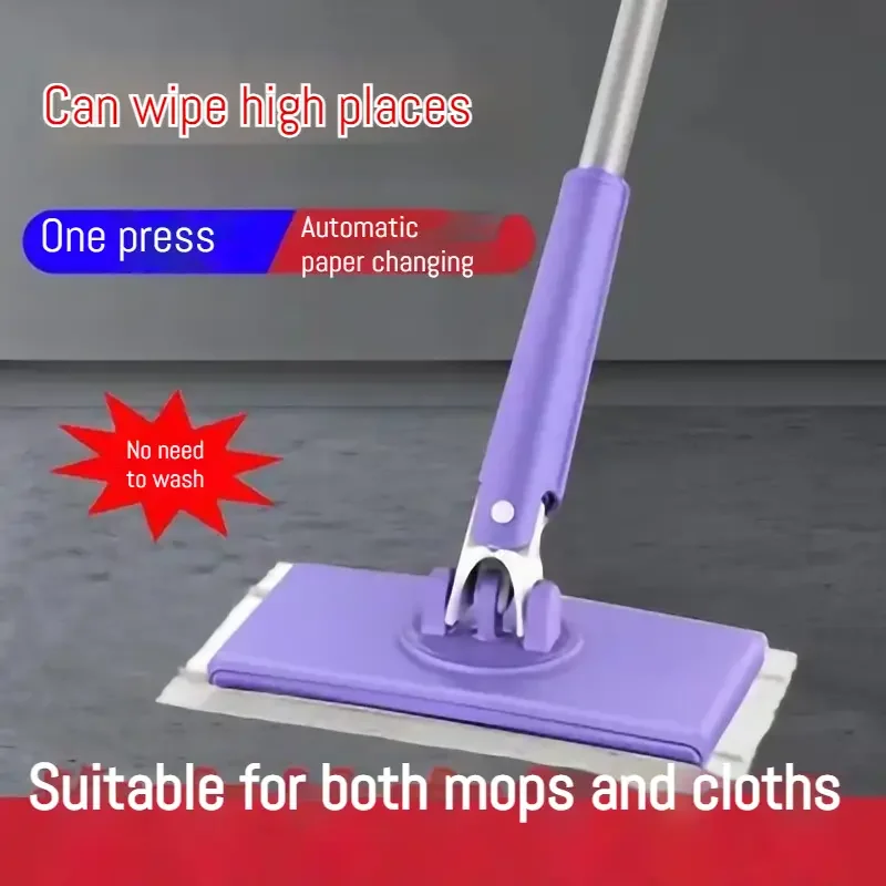 Hands-Free Cleaning: The snap grip mini mop features a push-pull release design, eliminating the need for direct contact when clamping or releasing the cloth. Simply hold the plastic end with one hand and the stainless steel end with the other, then pus