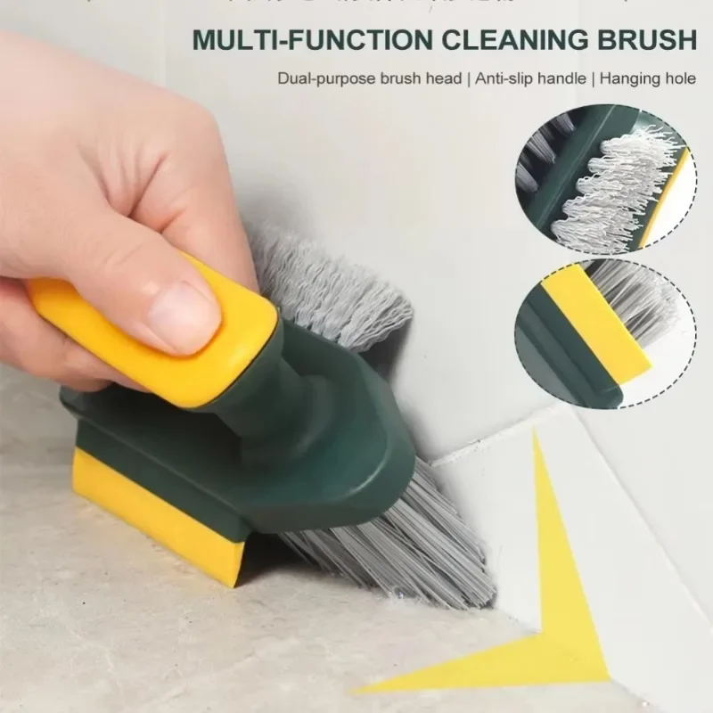 4 In 1 V-Shape Scrubber Brush Kitchen Bathroom Tile Floor Cleaning Brush Window Groove Wall Corner Clean Glass Windows Tools