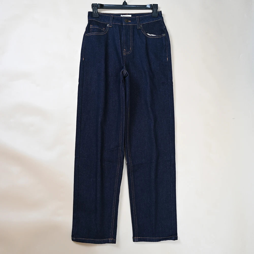 

Новые зимние женские джинсы из эластичного хлопка на подкладке, свободные повседневные прямые джинсы с высокой талией, однотонные женские джинсы