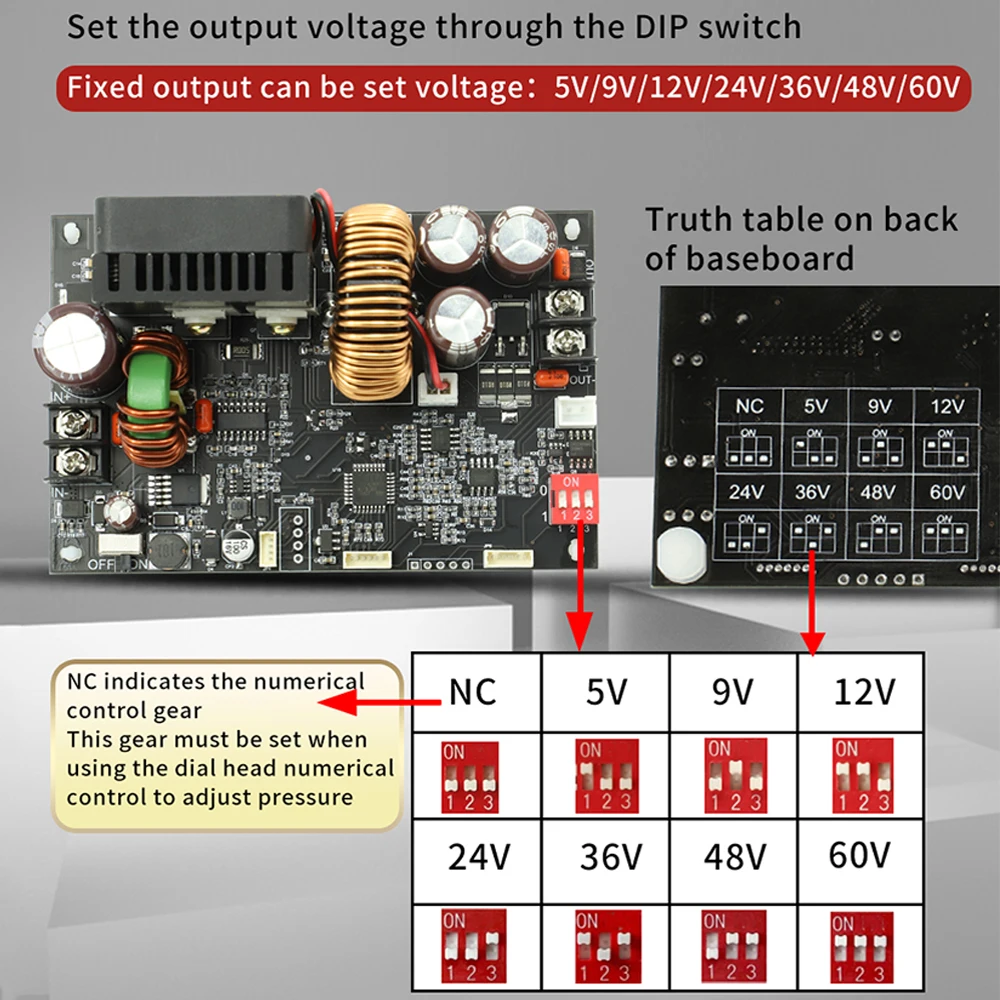 XY6020L 20A/1200W Step-down Módulo CNC Ajustável DC Estabilizado Tensão Fonte de Alimentação Tensão Constante/Corrente Buck Converter