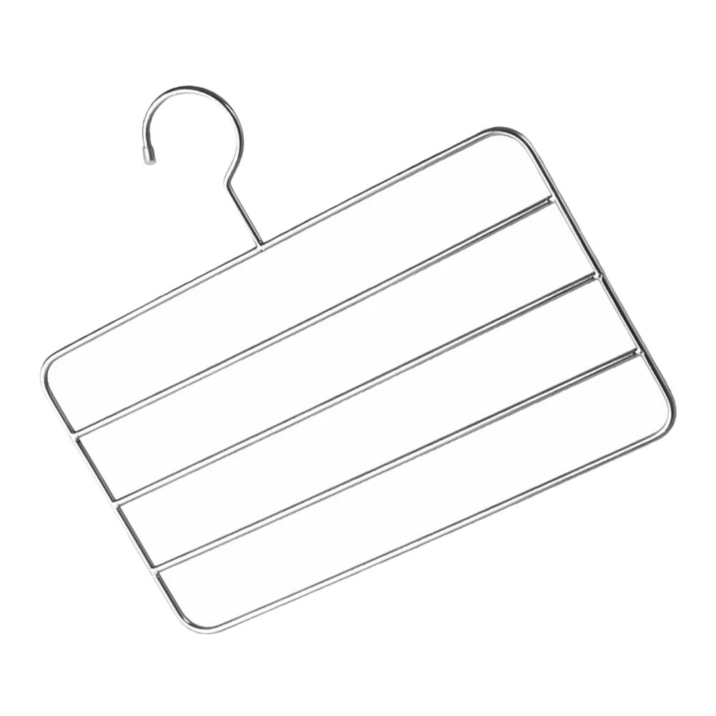 

Multi layer Pant Hanger Space saving Clothes Hanger Velvet Trouser Rack Scarf Belt Hangers Wardrobe ganizer Stainless Steel