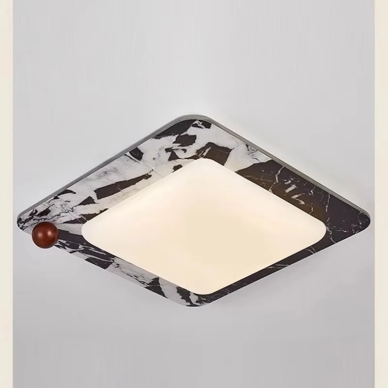 Italian Marble Bedroom Lamp Ceiling Lamp French Master Bedroom High-end Room Model Room Lighting Fixture Includes Remote Control