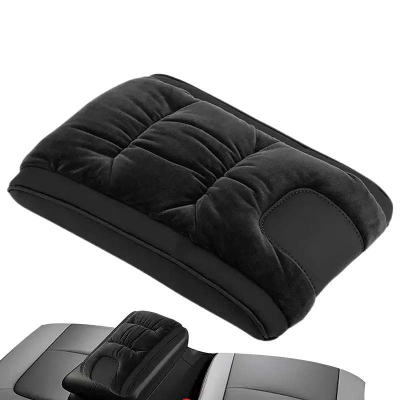 Car Armrest Box Heightening Cushion Car Supplies Armrest Console Cushion Flannel Auto Center Console Arm Rest Booster Pad Cover