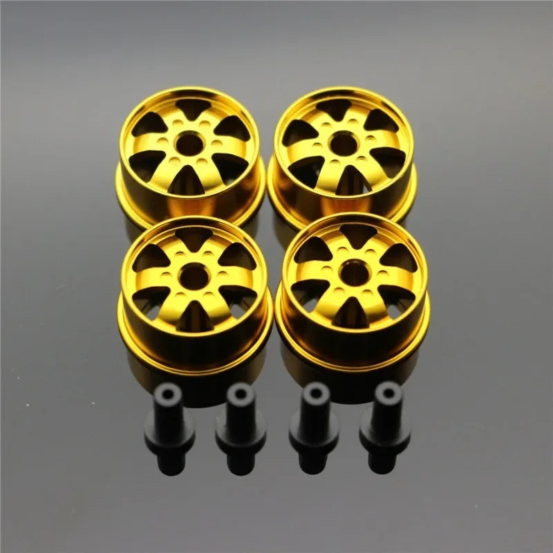 Middle Diameter Lightweight Wheels Self-made Parts For Tamiya MINI 4WD Colored Wheel w/Aluminum Disc L004 1Set /lot