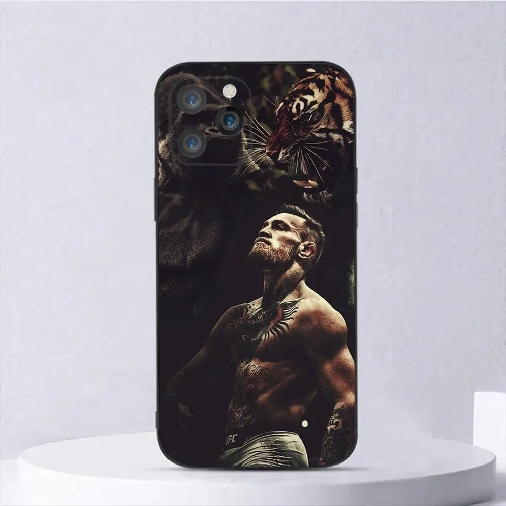 Conor McGregor Boxing Phone Case For iPhone 15,14,13,12,11,Plus,Pro Max,XS,X,XR,SE,Mini,8,7 Soft Silicone Black Cover
