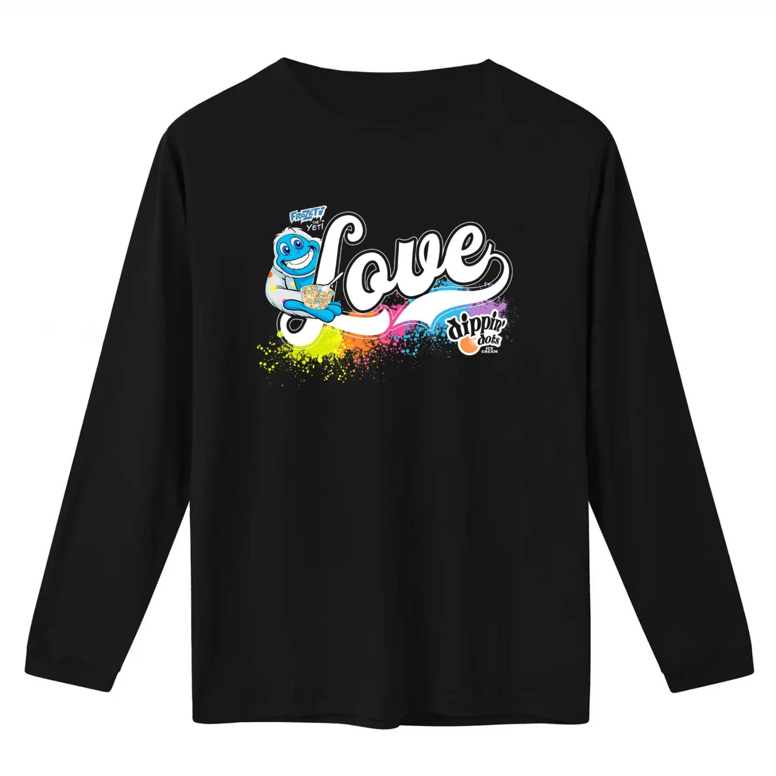 Frozeti LOVE Dippin Dots Ice Cream . T-Shirt Summer Casual Cotton Tee Oversized Streetwear Tops Vintage Graphic Print