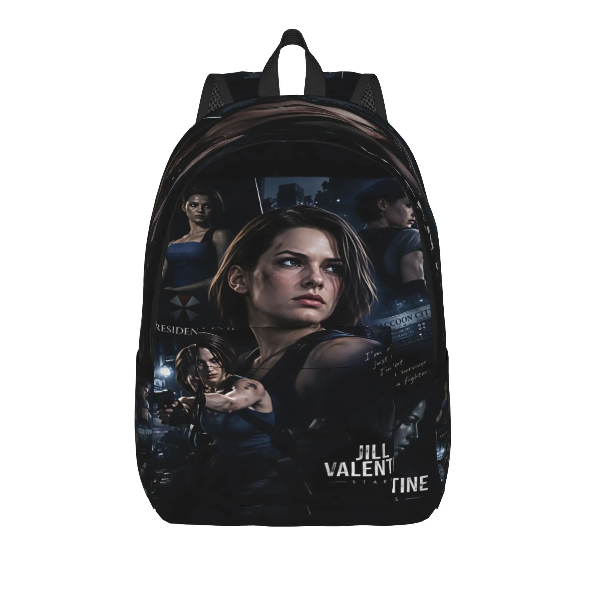 Jill Valentine Resident Evil  Backpack Boy  Big Backpacks Polyester Fun School Bags Outdoor Style Colorful Rucksack