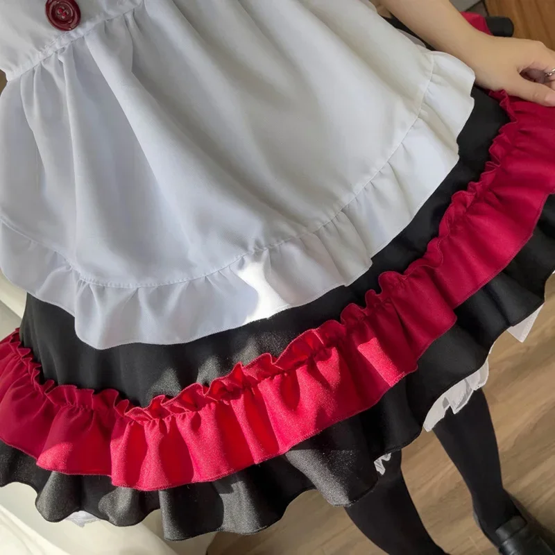 2025 New Anime Cosplay Maid Lolita Dress Women Sweet Love Lolita Dress Maid Cosplay Outfit Little Devil Fancy Dresses Hallowe AA