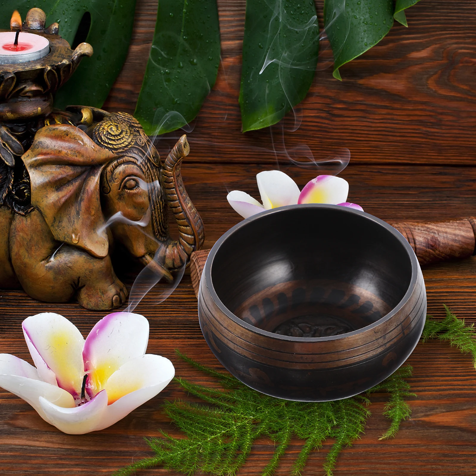 

1 set 1 Set Tibetan Singing High-Quality Meditation Portable Bowl Set Copper Meditation Music Bowl Desktop Decoration