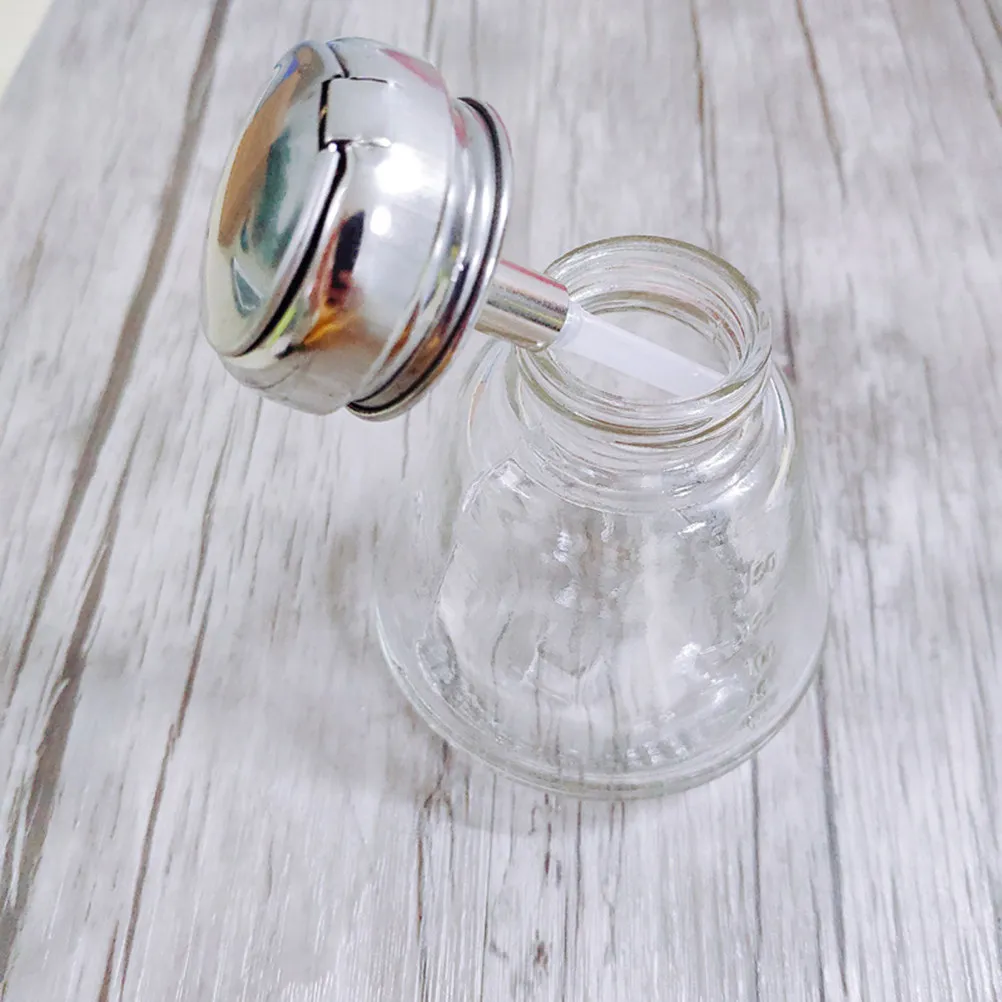 150Ml Nail Polish Remover Subpackaging Bottle Portable Pump Dispenser with Lockable Cap Longer Straw for Extraction