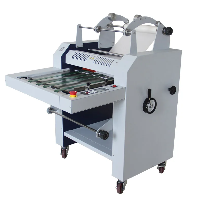 Machine Sheet Laminating Machine Protective FilmManual Feeding Semi Automatic Hydraulic Hot Roll Paper Laminating