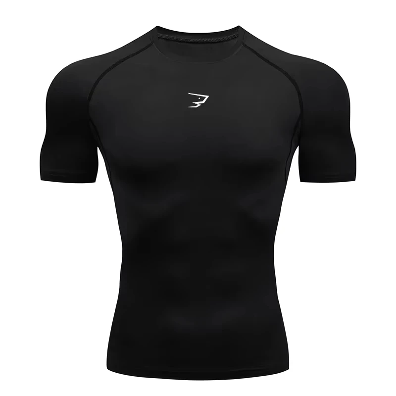 Men's Compression Running T-Shirt Short Sleeve Gym Fitness Athletic Sport Tops ZY00140