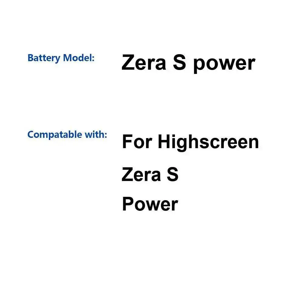 Для Highscreen Zera S Power аккумулятор мобильного телефона надежный источник питания 4000 мАч долговечный Для Highscreen Zera S Power аккумулятор мобильного телефона надежный источник питания 4000 мАч долговечный