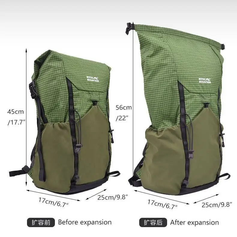 Royal Mountain Brand New 25L Foldable Light Weight Backpack Suitable For Hiking Daypack Backpack UHMWPE Fabric