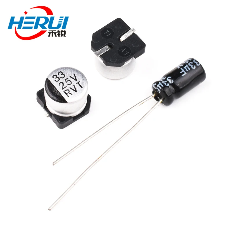 220UF 33uf In-line aluminum electrolytic capacitor high frequency 6.3/10/16/25/35/50/100V SMD