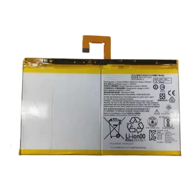 بطارية الجهاز اللوحي 7000mAh L16D2P31 لينوفو تاب 4 10 /10 REL /10 PLUS TB-X304F X304L X504F X504L TB-X704F X704L جديد جودة عالية