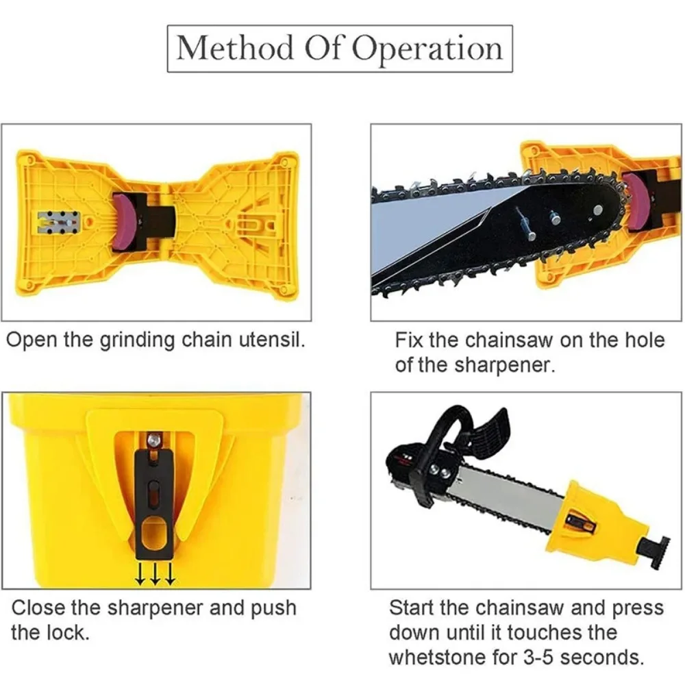Chainsaw Teeth Sharpener Portable Sharpen Chain Saw Bar-Mount Fast Grinding Sharpening Chainsaw Chain Woodworking Tools