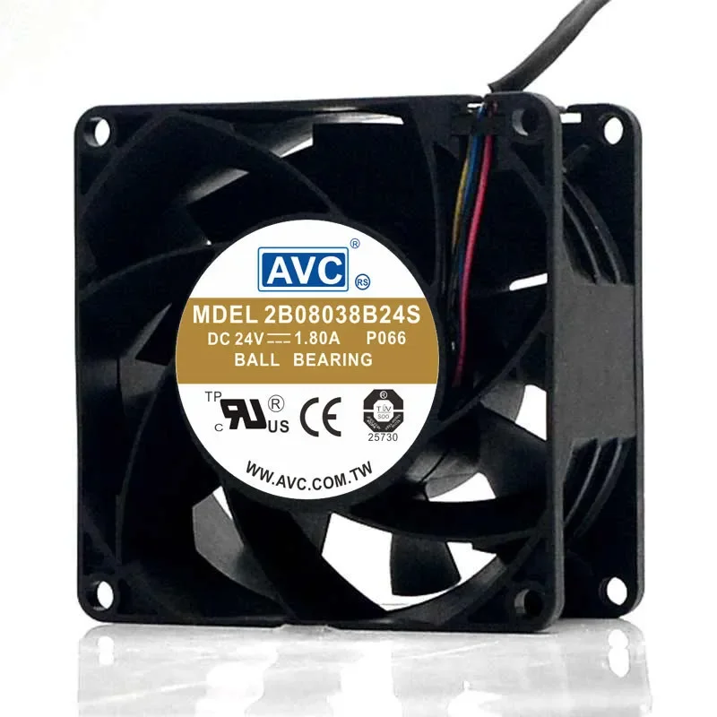 for AVC 8CM 8038 24V 1.80A 2B08038B24S-P078 Ball Variable Frequency Cooling Fan