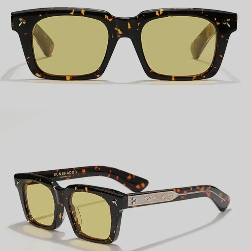 

Handmade Vintage Design Square Acetate Sunglasses High Quality Men Women Outdoor UV400 Protection SunGlasses Logo Customization