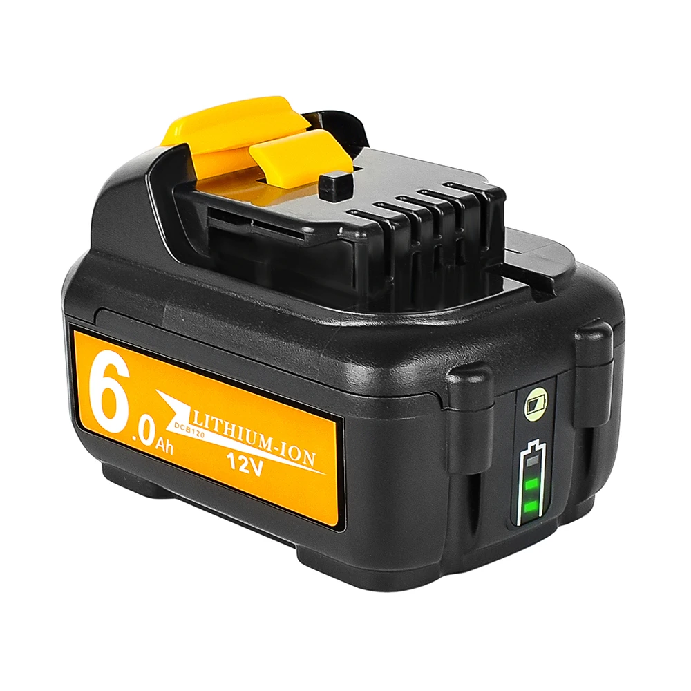 For Dewalt Battery 12V 6000mAh Rechargeable Battery DCB120 DCB127 DCB121 DCB119 DCR020-GB DCF815D2 Power Tool Battery For Dewalt