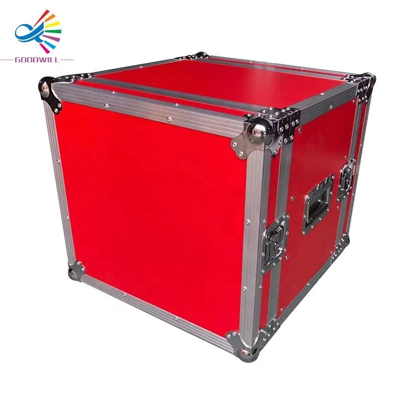 10U Amplifier Rack Case DJ Drawer Road Box with Wheels Professional Audio Equipment Storage Trunk for Stage Performance Pro