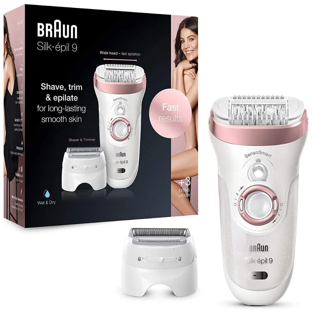 Braun Silk-epil 9 9720 Portable Electric Free Woman Epilator Female Epilator Painless Remover Hair Removal Facial Depilation Epilator For Women