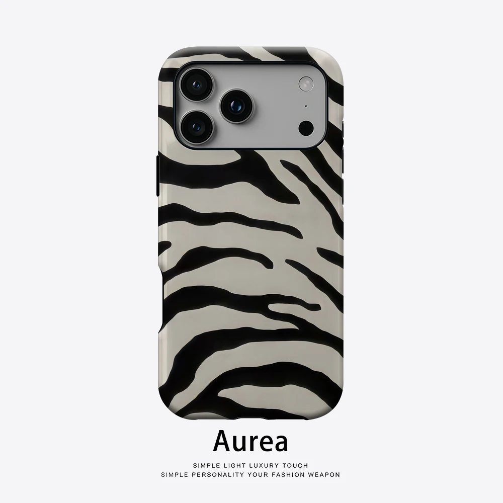 

Чехол для телефона с принтом «Зебра» для iPhone 17 16 15 14 13 Pro Max Plus, магнитный, однослойный/двухслойный, прочный